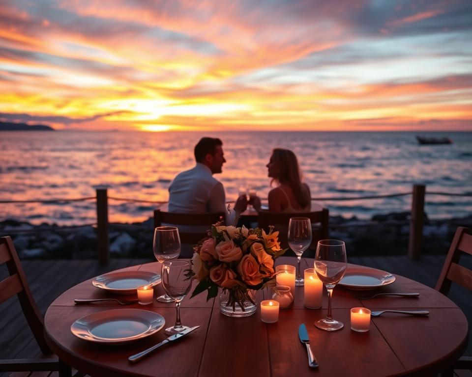 Abendessen mit Meerblick