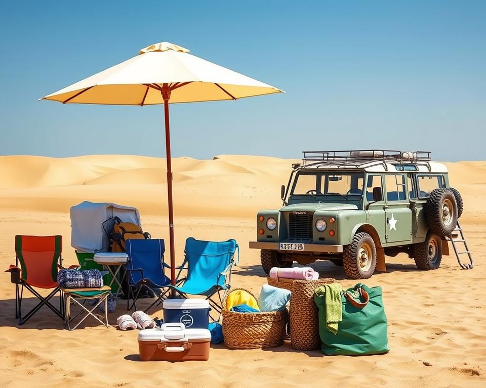 Ausrüstung für Strandfahrt in Dänemark