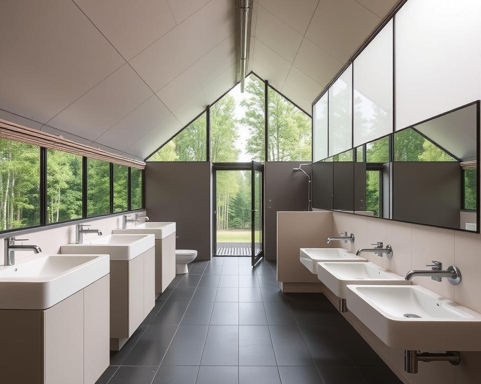 Moderne Campingplatz Sanitäranlagen