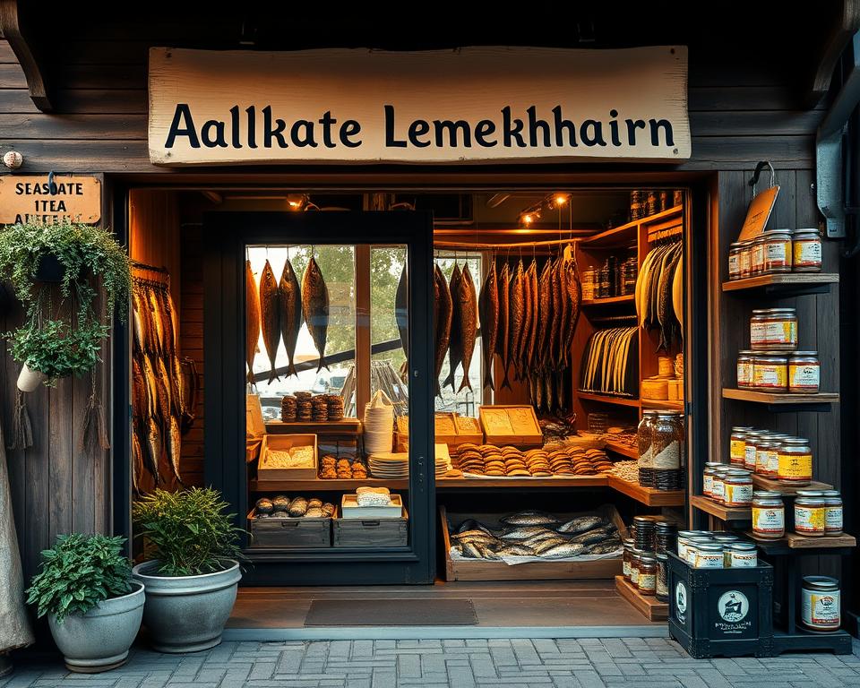 Saisonale Fischprodukte Aalkate Lemkenhafen