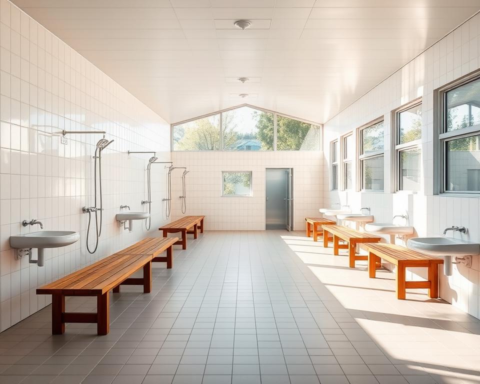 Sanitäranlagen im Freibad Lensahn