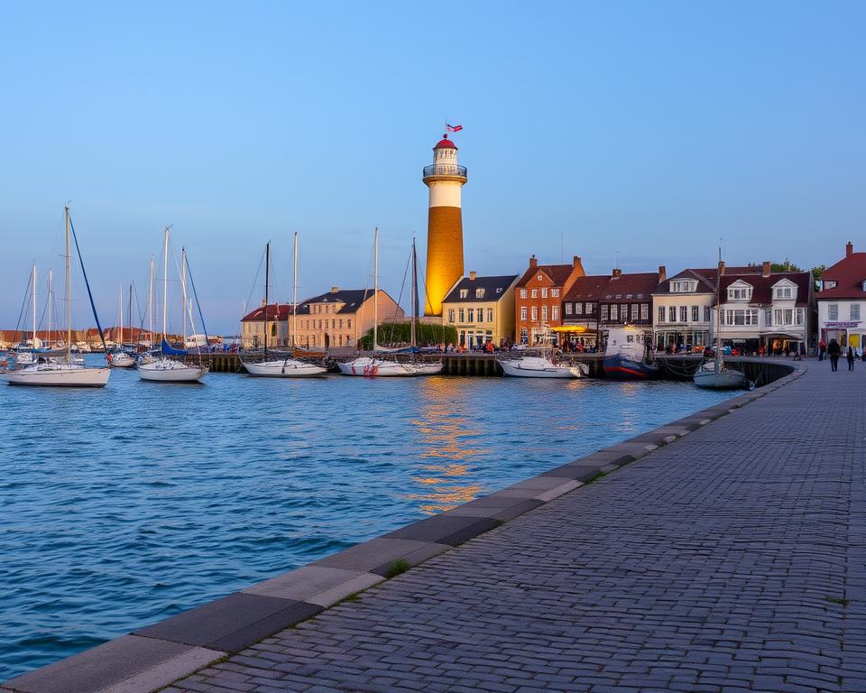 Warnemünde Leuchtturm und Hafen