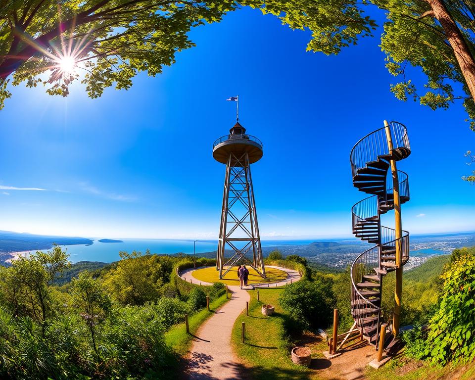 Aufstieg Klaustorf Turm Panorama