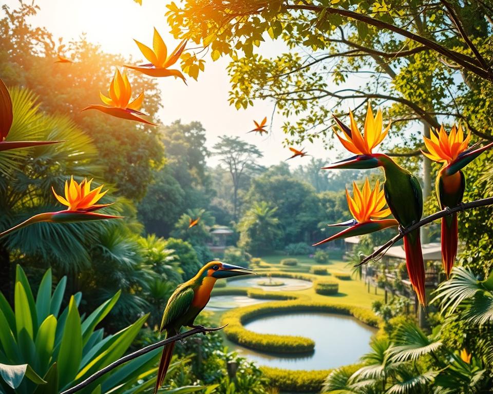 Exotische Vögel im Vogelpark Marlow