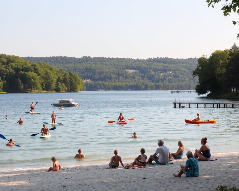 Freizeitaktivitäten am Helenesee