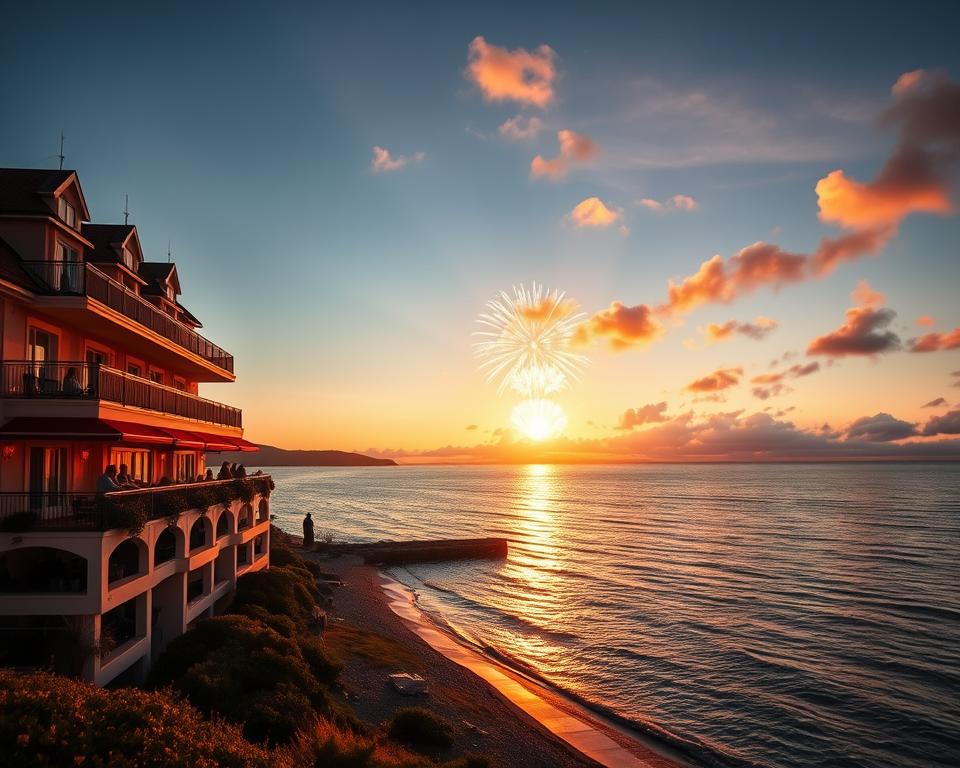 Übernachtung Ostsee in Flammen