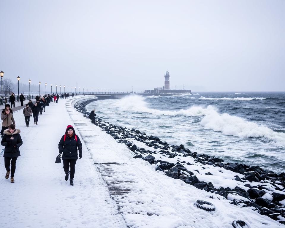 Aktivitäten an der Ostseeküste im Winter