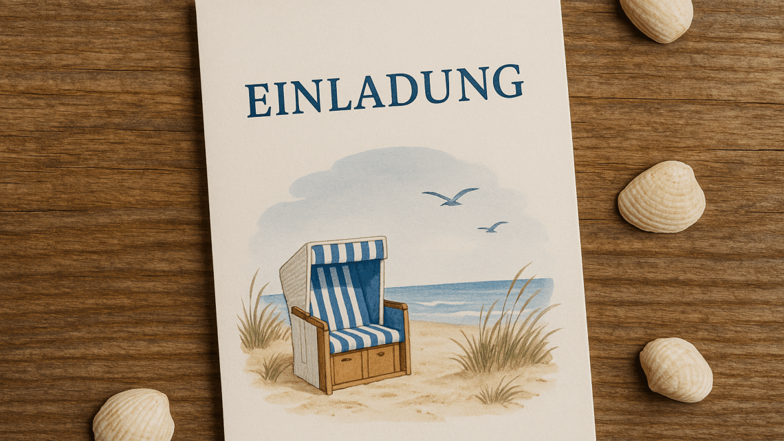 Einladungskarten im Ostsee-Look: Maritime Designs für jeden Anlass