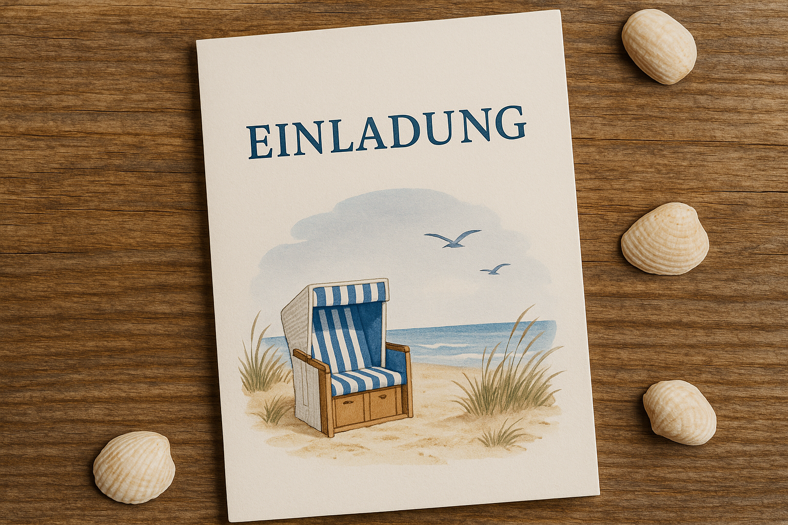 Einladungskarten im Ostsee-Look: Maritime Designs für jeden Anlass